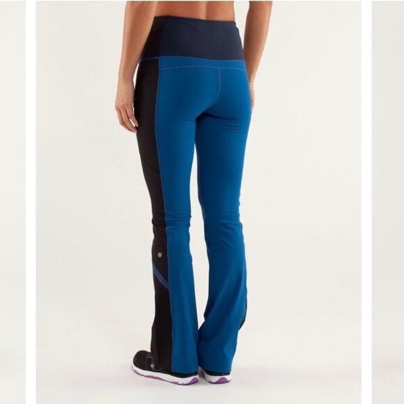 Lululemon Run Ice Queen Pant Limitless Blue Black Size 12 Like New - Picture 13 of 16